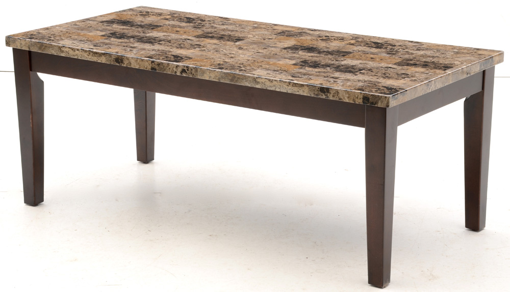 Faux Stone Top Coffee Table and End Tables