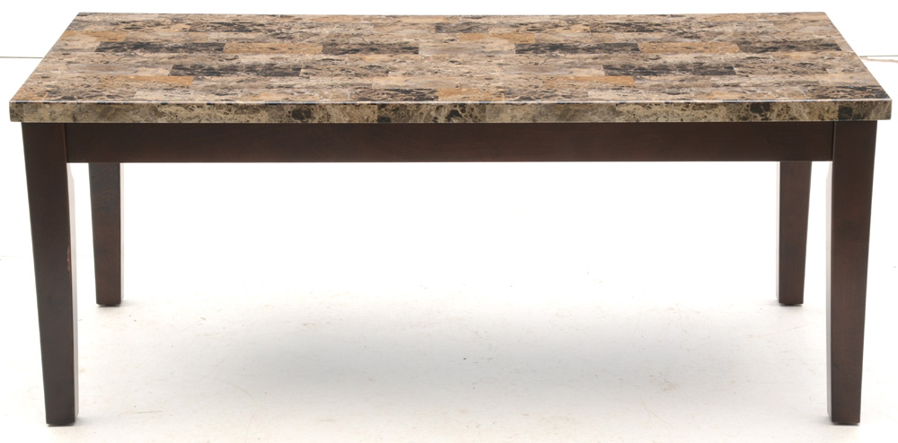 Faux Stone Top Coffee Table and End Tables