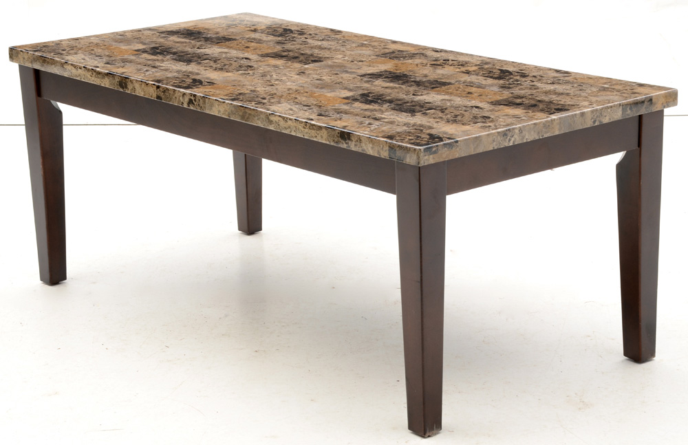 Faux Stone Top Coffee Table and End Tables