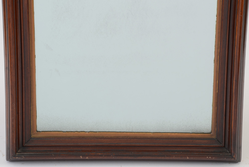 Antique Arched Mahogany Wall Mirror