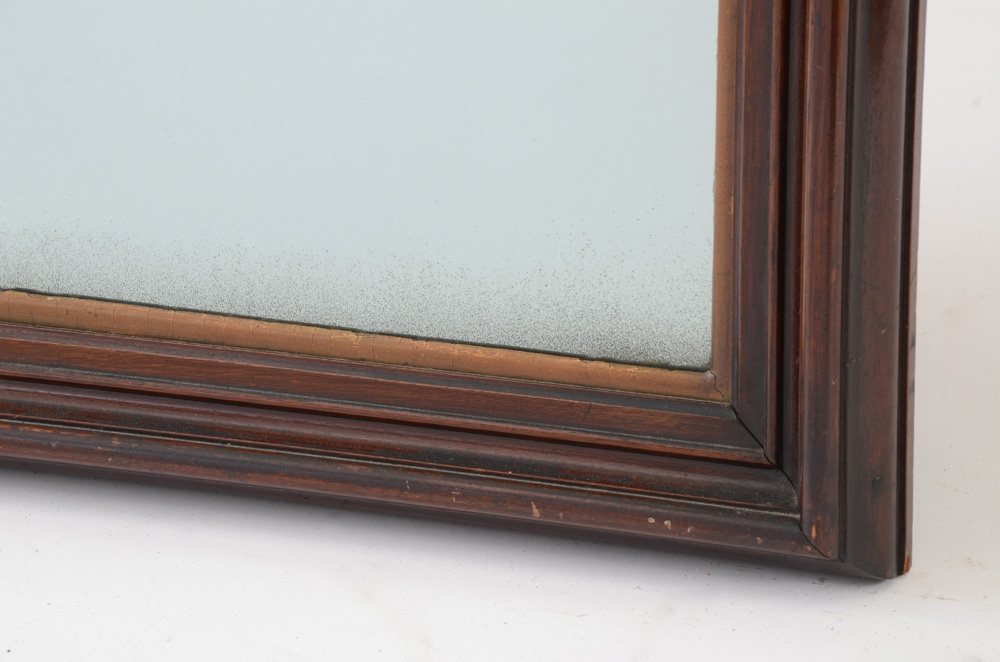 Antique Arched Mahogany Wall Mirror