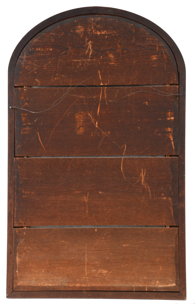 Antique Arched Mahogany Wall Mirror