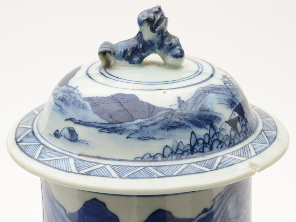 Chinese Blue and White Porcelain Baluster Vase