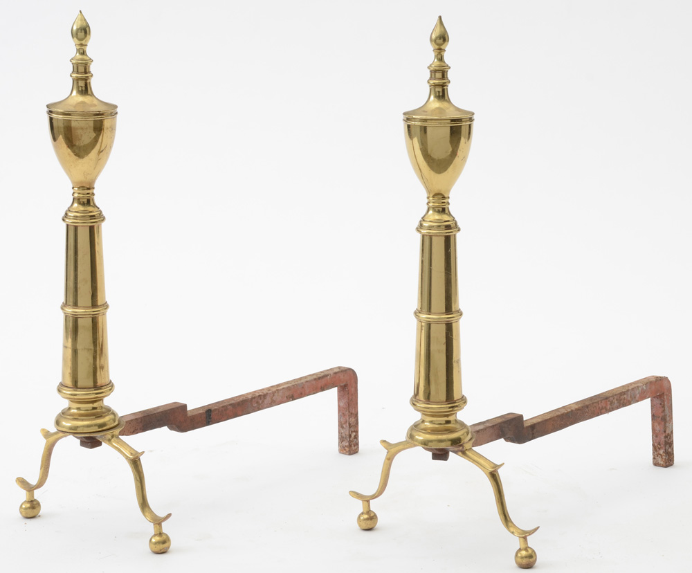 Vintage Brass Andirons