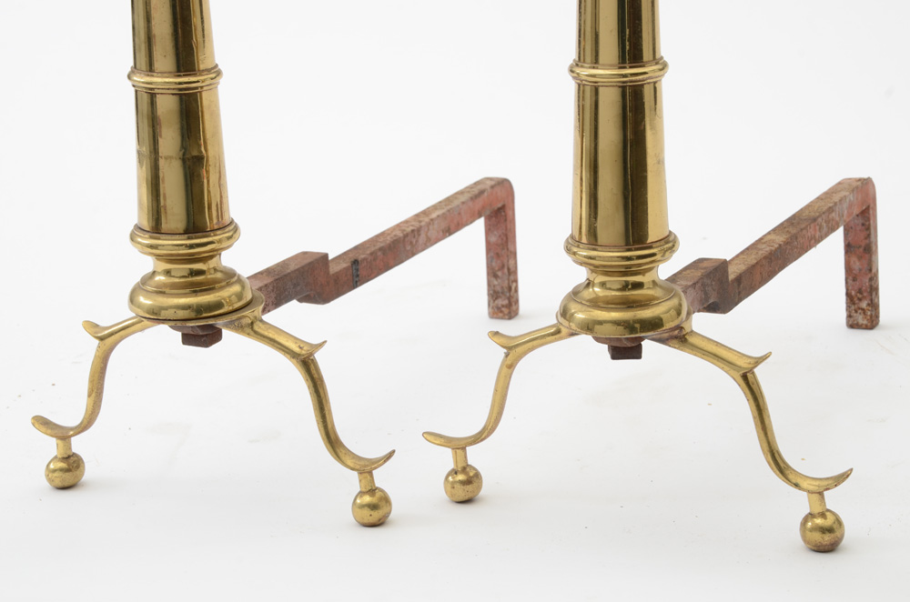 Vintage Brass Andirons