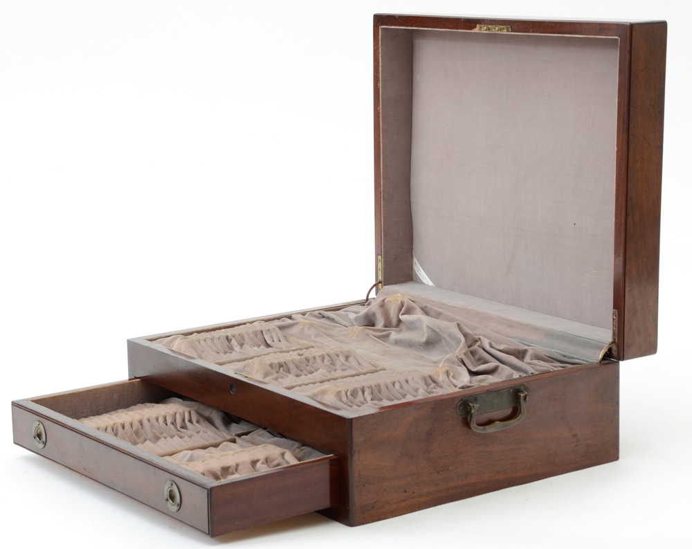 Antique Walnut Flatware Chest