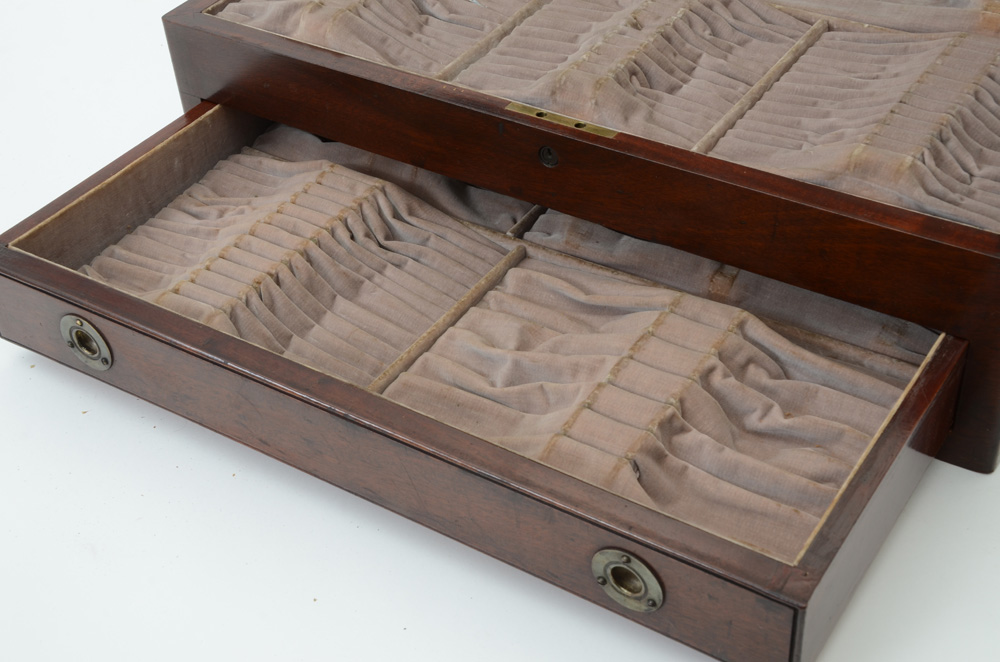 Antique Walnut Flatware Chest