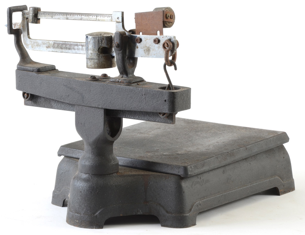 Vintage Cast Iron Platform Scale