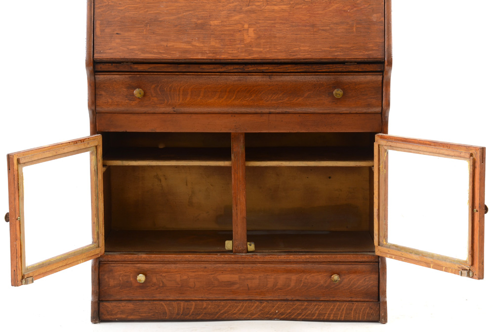 Vintage Oak Secretary Desk