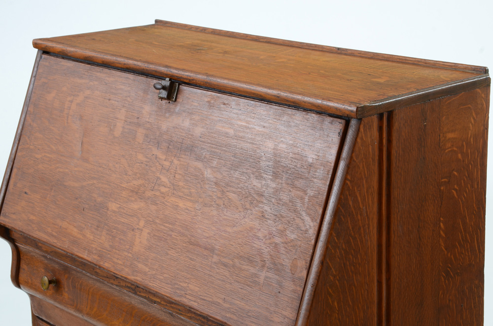 Vintage Oak Secretary Desk