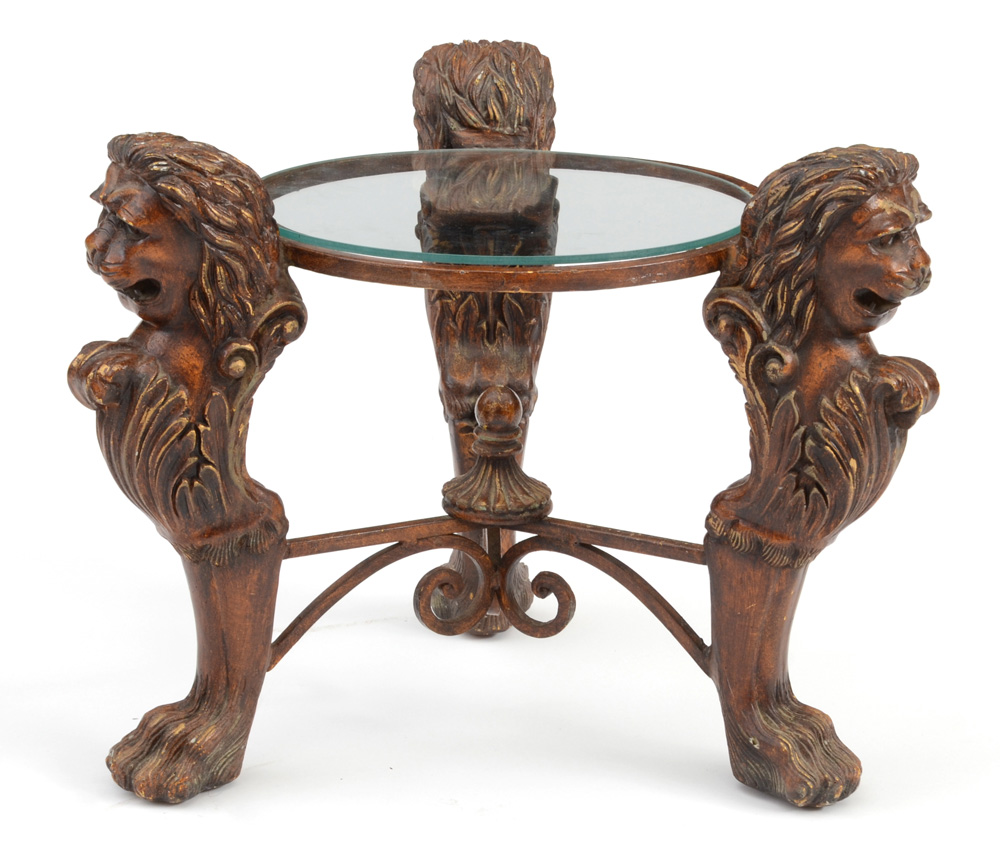 Lion Motif Plant Stand