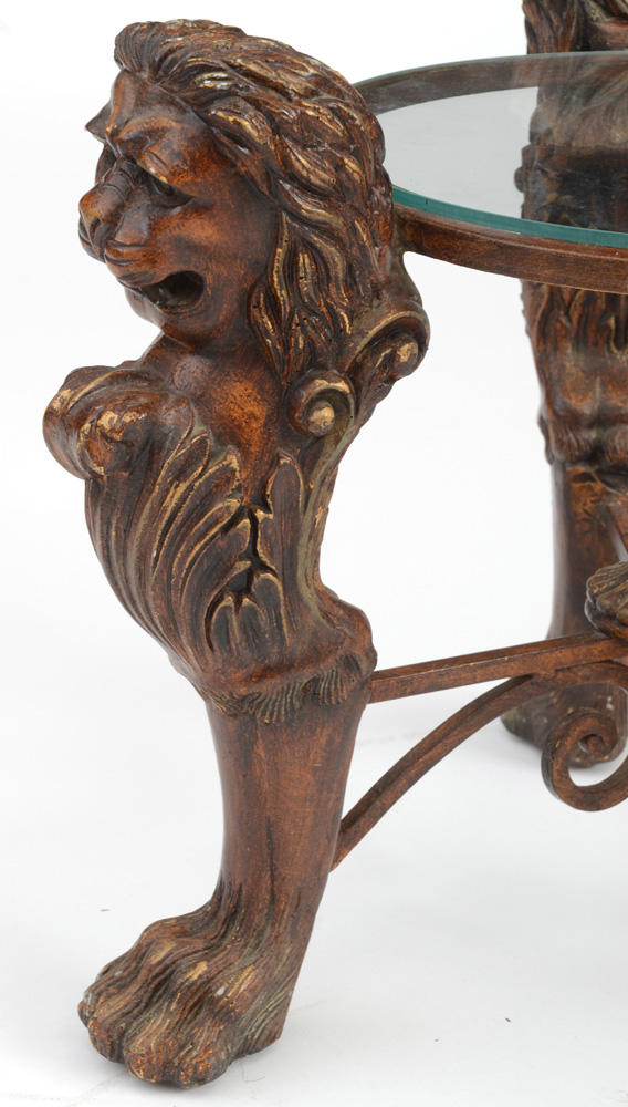 Lion Motif Plant Stand