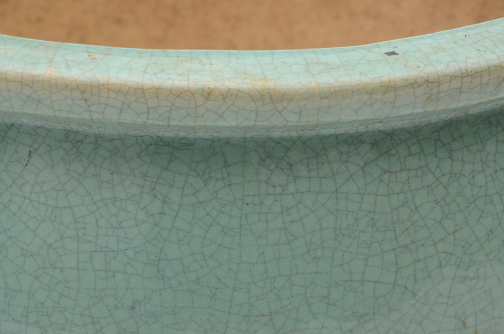 Pair of Teal Ceramic Planters