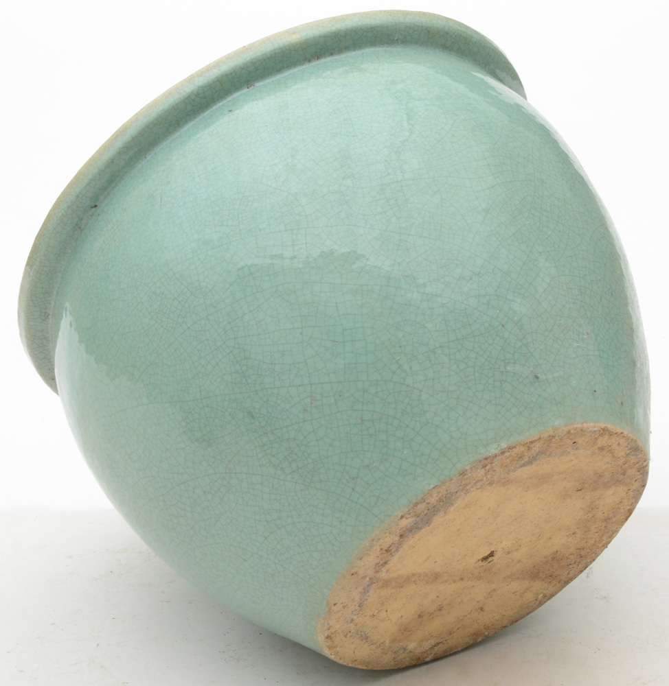 Pair of Teal Ceramic Planters