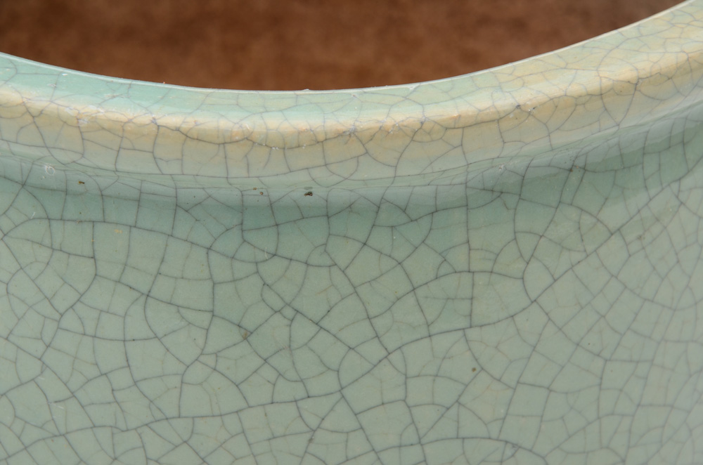 Pair of Teal Ceramic Planters