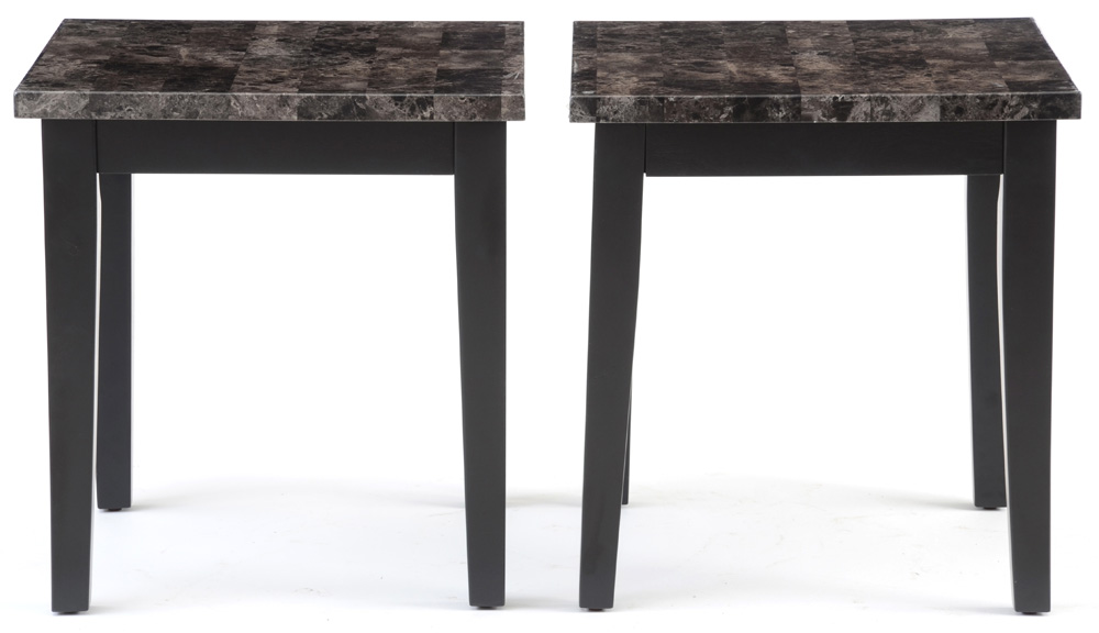 Pair of Faux Stone End Tables