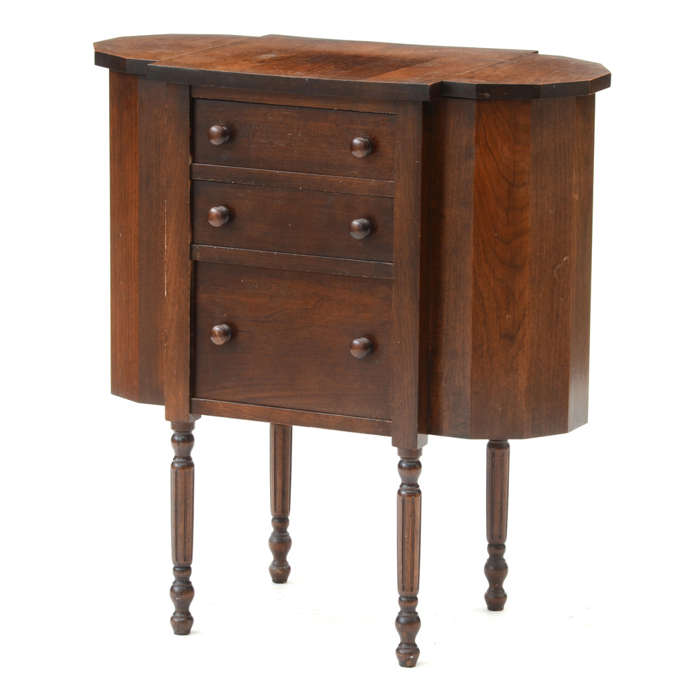 Vintage Walnut Sewing Stand