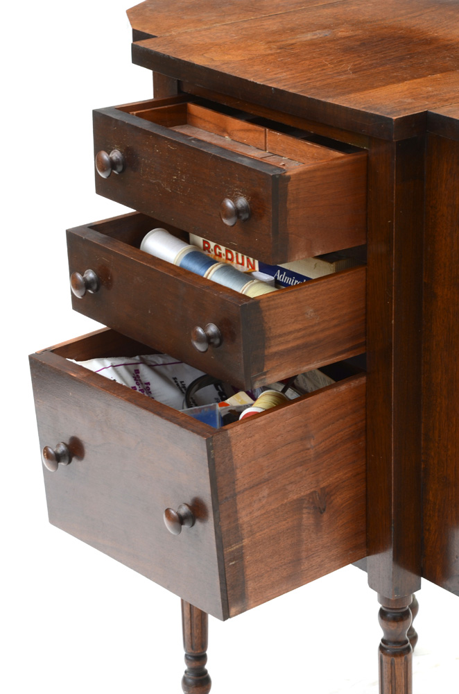 Vintage Walnut Sewing Stand