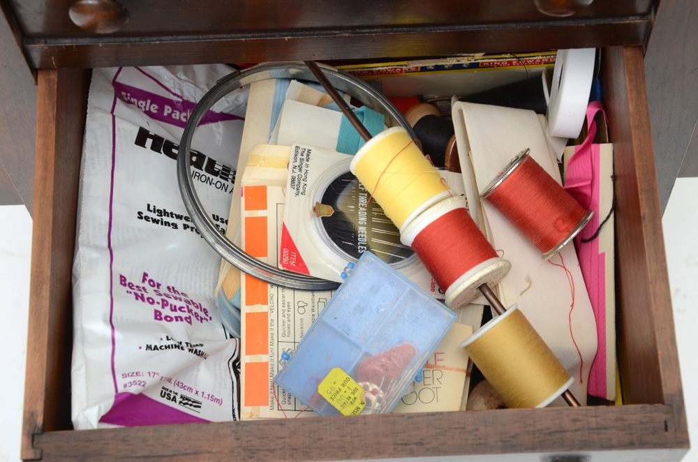 Vintage Walnut Sewing Stand