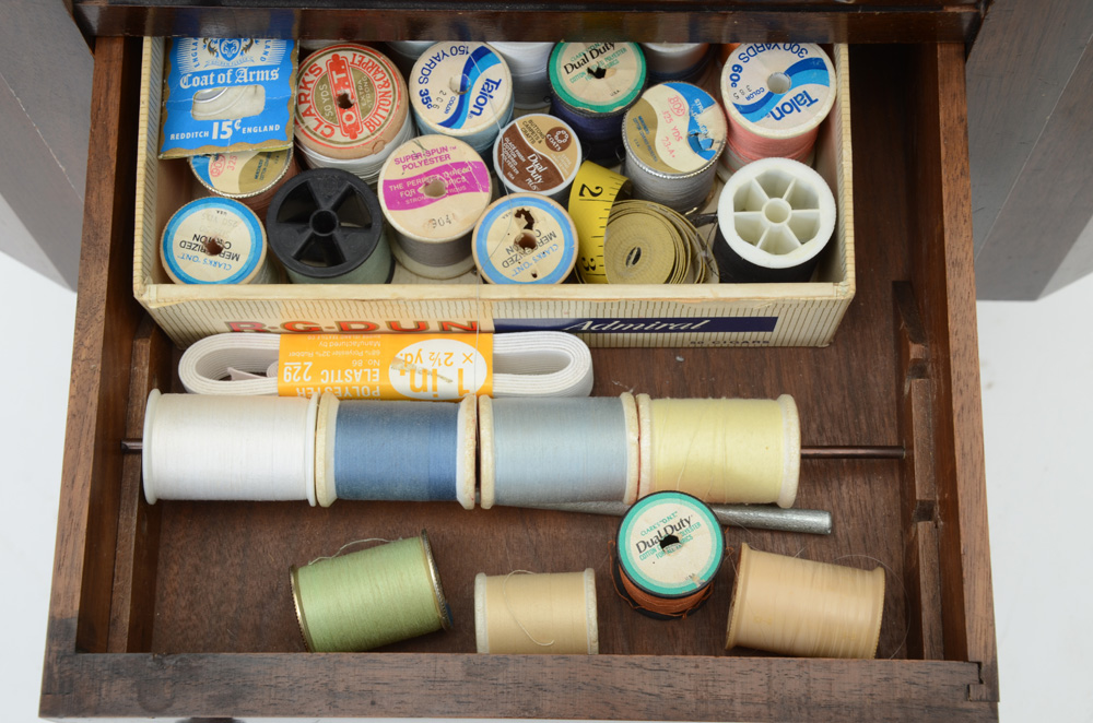 Vintage Walnut Sewing Stand