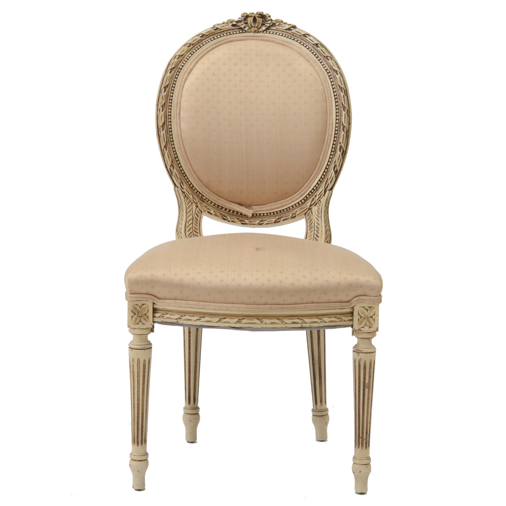 Painted Louis XVI Style  Parlor Chair
