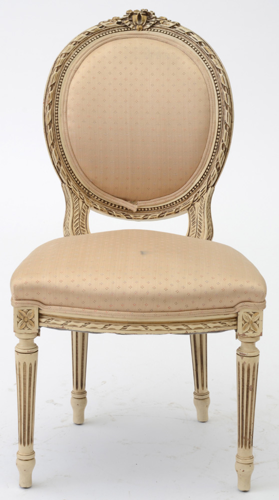 Painted Louis XVI Style  Parlor Chair
