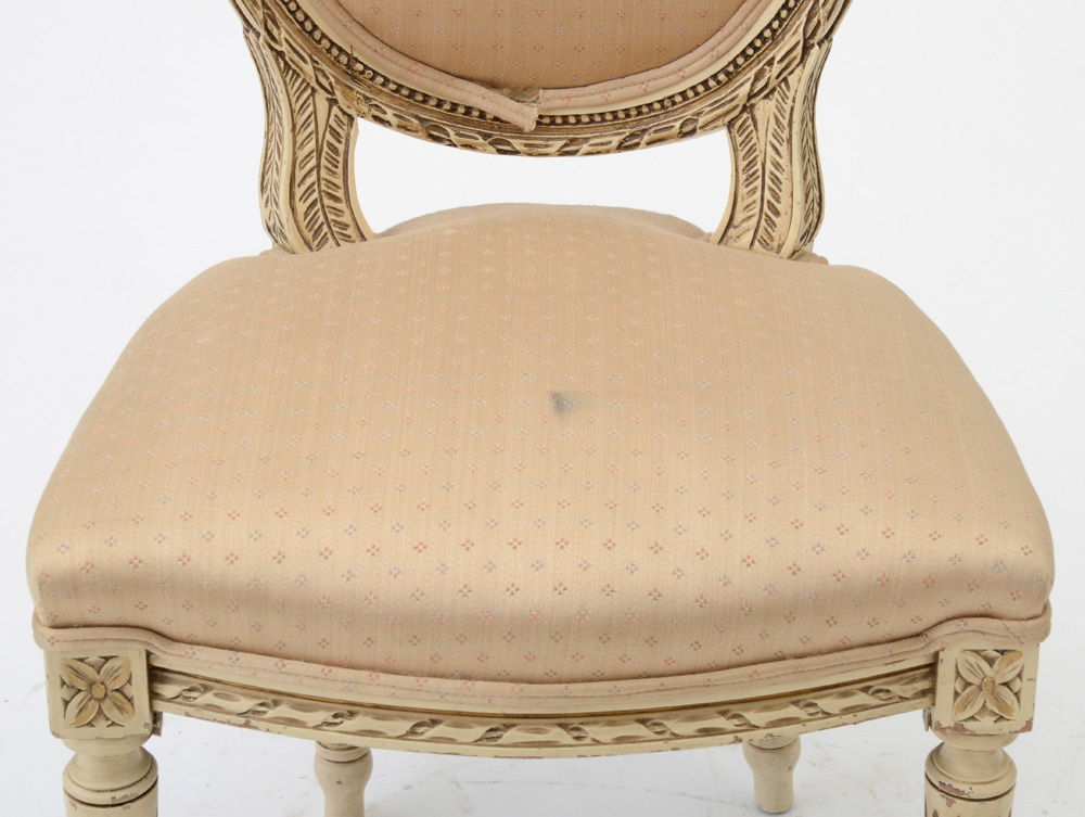 Painted Louis XVI Style  Parlor Chair