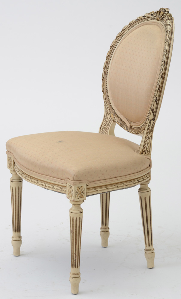 Painted Louis XVI Style  Parlor Chair
