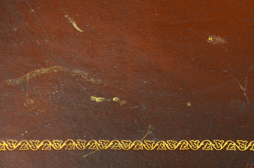Two-Tier Leather Top Side Table