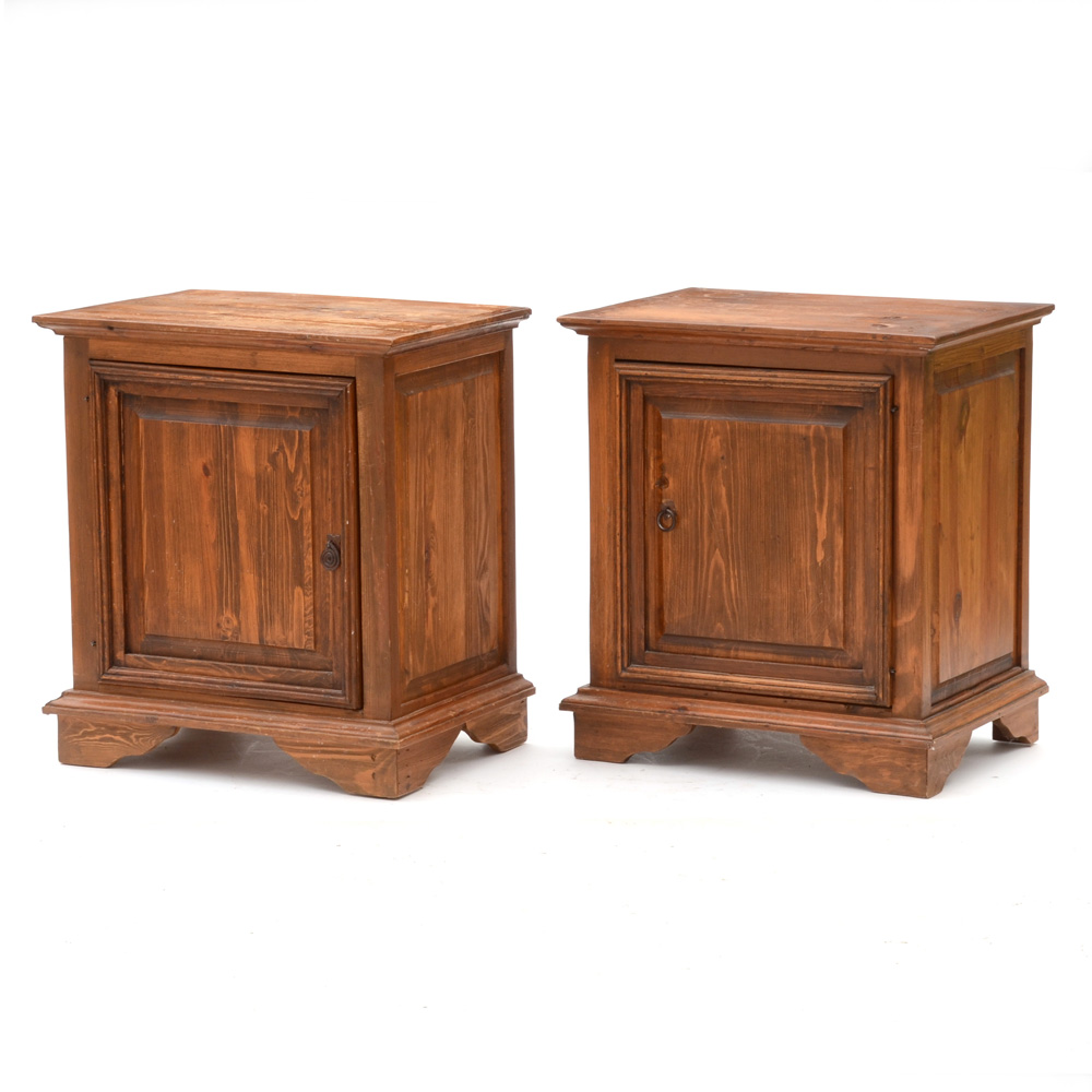 Pair of Vintage Pine End Tables