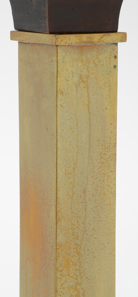 Vintage Wood and Brass Pedestal