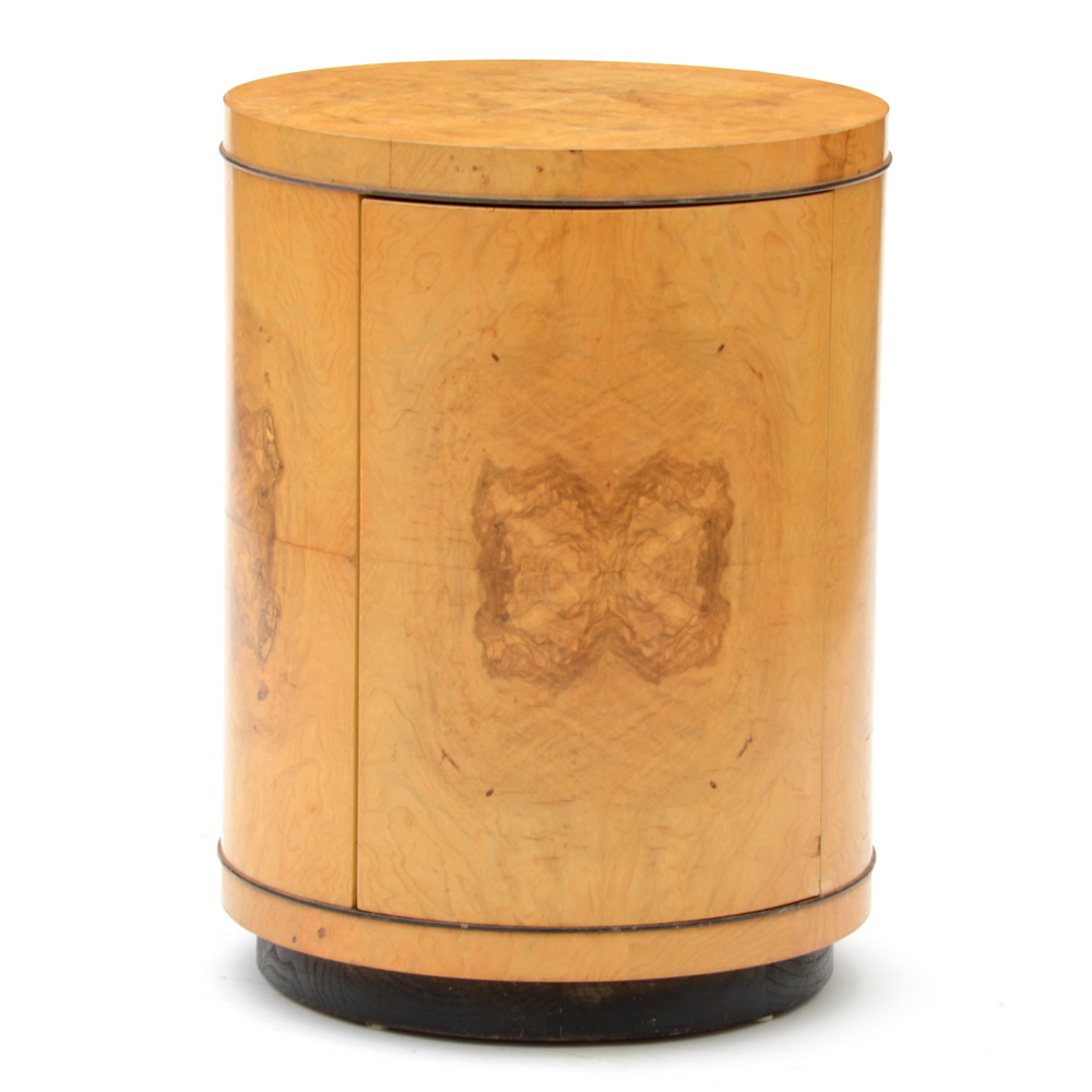 Vintage Drum Side Table by Henredon