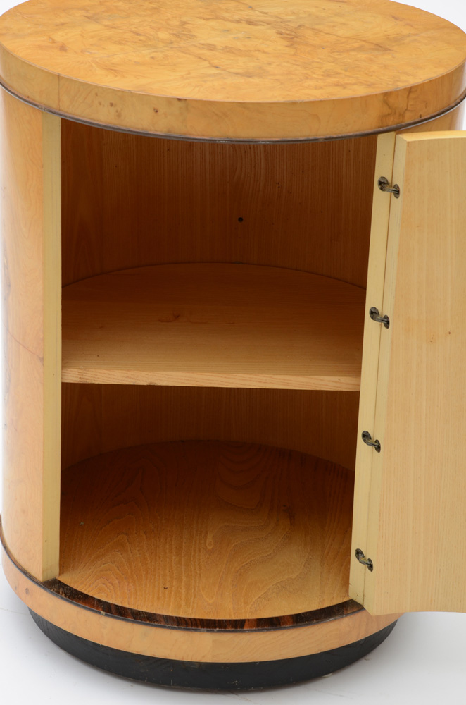 Vintage Drum Side Table by Henredon