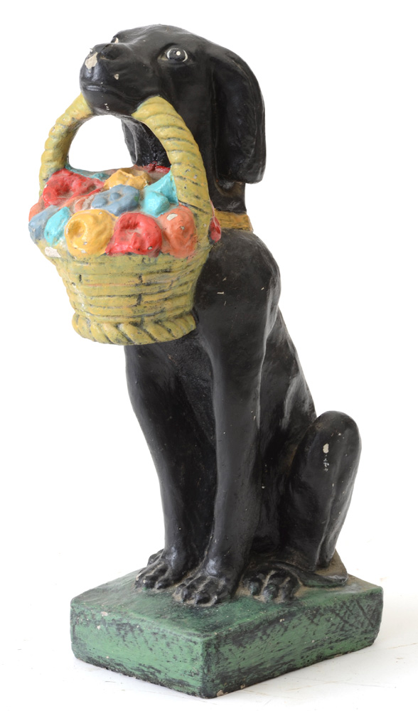 Cast Concrete Dog Sculpture