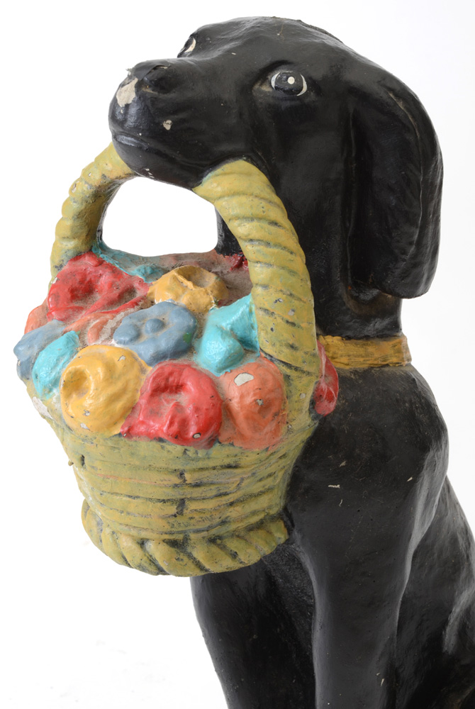 Cast Concrete Dog Sculpture