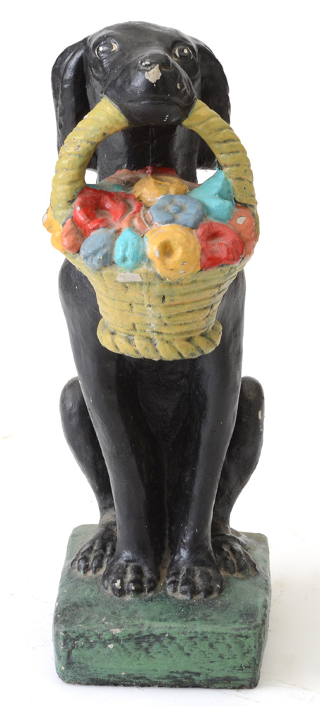 Cast Concrete Dog Sculpture