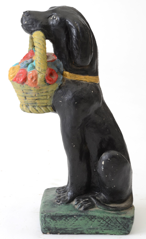 Cast Concrete Dog Sculpture