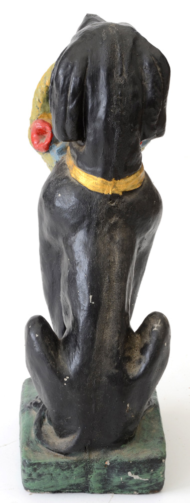 Cast Concrete Dog Sculpture