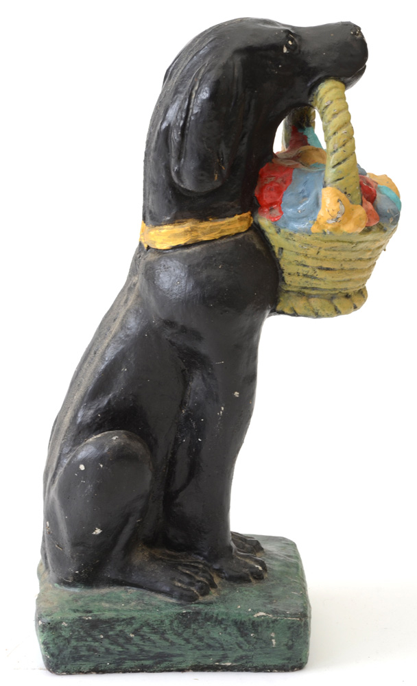 Cast Concrete Dog Sculpture