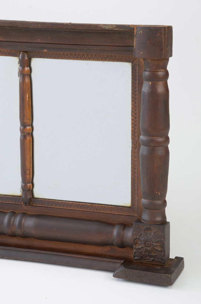 Antique American Walnut Over-Mantel Mirror