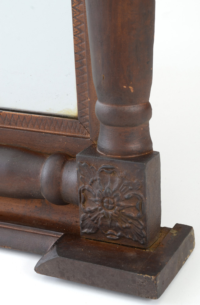 Antique American Walnut Over-Mantel Mirror