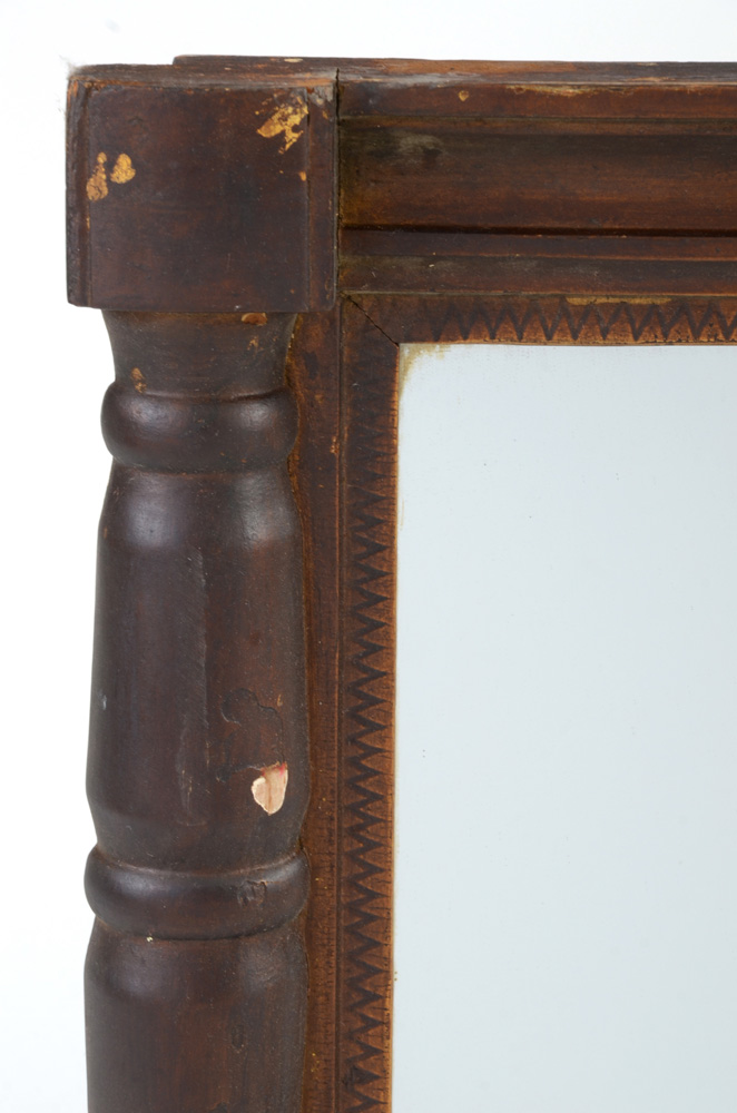 Antique American Walnut Over-Mantel Mirror