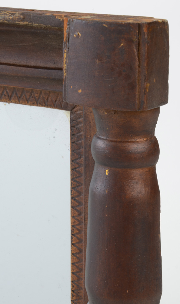 Antique American Walnut Over-Mantel Mirror