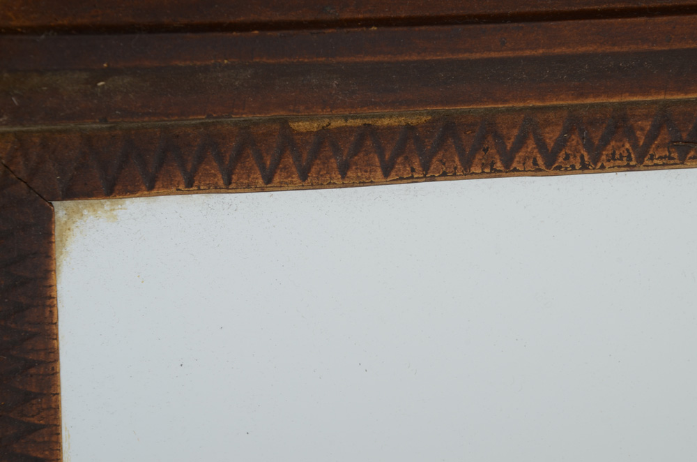 Antique American Walnut Over-Mantel Mirror