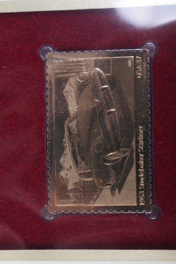 22K Golden Replicas of US Stamps Binders