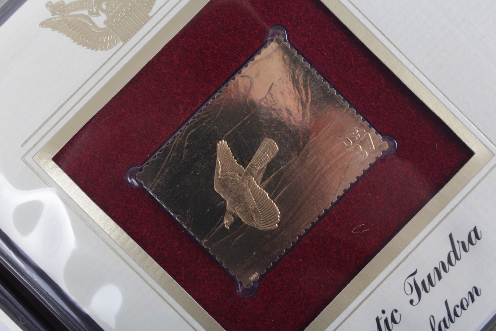 22K Golden Replicas of US Stamps Binders