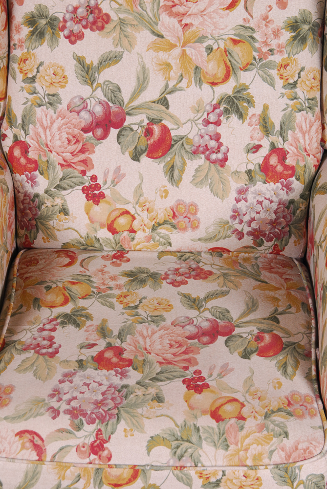Queen Anne Style Reclining Wingback Chair