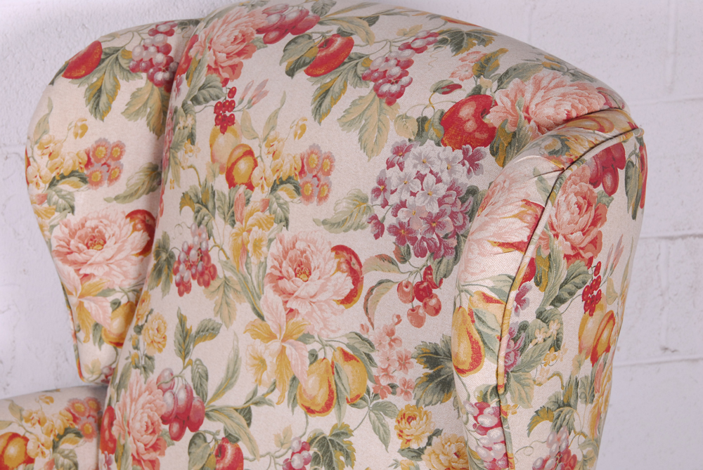 Queen Anne Style Reclining Wingback Chair