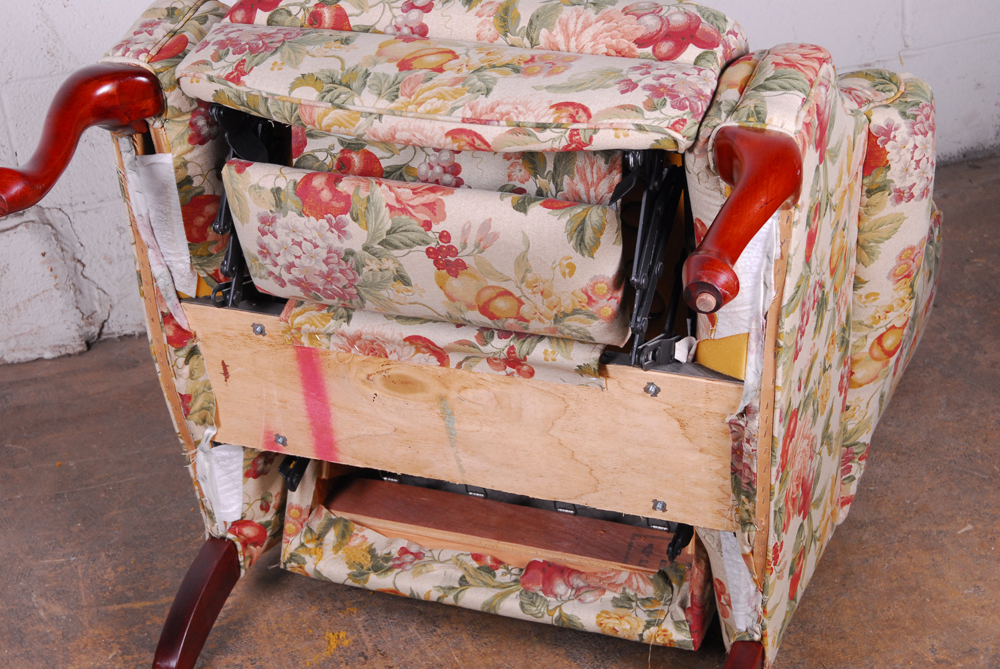 Queen Anne Style Reclining Wingback Chair