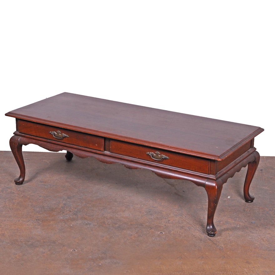 Queen Anne Style Coffee Table by Ethan Allen